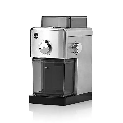 Produktbild: Wilfa IL SOLITO Kaffeemühle - Bohnenbehälter mit einer Kapazität von 180gr, ausgestattet mit Autostopp-Funktion, silber