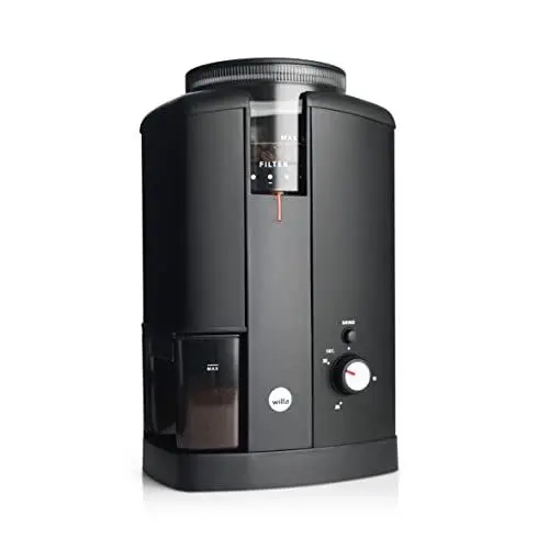 Produktbild: Wilfa SVART AROMA Kaffeemühle - 32 Mahlgradeinstellungen - Kegelmahlwerk - 250g Bohnenbehälter - mit Timer-Funktion - 130 Watt - elektrische Kaffeemühle (schwarz)