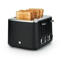 Produktbild: Wilfa Toaster FAMILY I 1.600 W I 7 Bräunungsstufen I 4 Toasts gleichzeitig I Auftau- & Aufwärmfunktion I inkl. Brötchenaufsatz (schwarz)