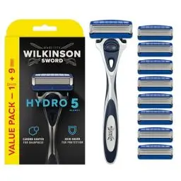 Produktbild: Wilkinson Sword Hydro 5 Skin Protection Rasierer, Kunststoffgriff, 5 Klingen, unisex, Normal, 1 Stück, Standard, Tasche, für Körperbehaarung und Gesichtsrasur