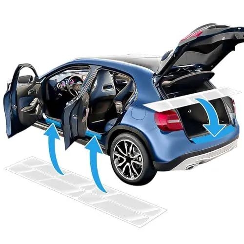 Produktbild: Wilktop Auto Ladekantenschutz Folie für Skoda Octavia Combi 4 (IV) NX5 I 2020-2024, Autoschwellerschutz&Kofferraumschutzfolie, Klarlack, Kratzschutzfolie mit Selbstklebeband