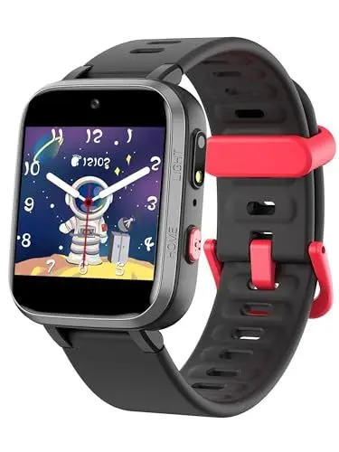 Produktbild: WILLFITME Smart Watch für Kinder, Kinder Smartwatch mit 15 Spiele MP3 Musik Schrittzähler 2 HD Kameras Wecker, Taschenlampe, Rechner, Kalender, Modische Uhr Geschenke für Mädchen und Jungen (Schwarz)