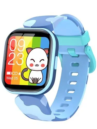 Produktbild: Smartwatch Kinder, Fitness Tracker Schrittzähler Smart Watch, Fitnessuhr mit Pulsuhr Kalorienzähler Schlafmonitor Kinderuhr Wasserdicht Aktivitätstracker Sportuhr (Rosa)
