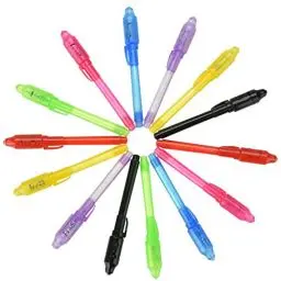 Produktbild: Willingood 14 x Geheimstift mit UV-Licht | unsichtbar schreiben | lesbar durch Licht | Mitgebsel | Kindergeburtstag | Gastgeschenke