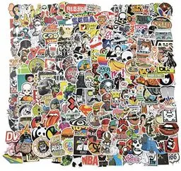 Produktbild: Willingood Aufkleber 200 Stück Wasserdicht Vinyl Stickers Graffiti Style Decals für Auto Motorräder Fahrrad Skateboard Snowboard Gepäck Laptop Aufkleber MacBook iPad und mehr