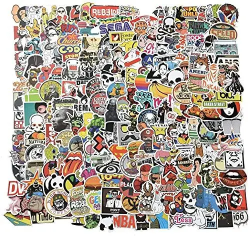 Produktbild: Willingood Aufkleber 200 Stück Wasserdicht Vinyl Stickers Graffiti Style Decals für Auto Motorräder Fahrrad Skateboard Snowboard Gepäck Laptop Aufkleber MacBook iPad und mehr
