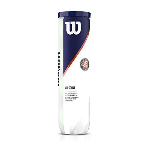 Produktbild: WILSON Unisex-Adult Roland Garros All Court Tennisbälle, Yellow, 4 Bälle