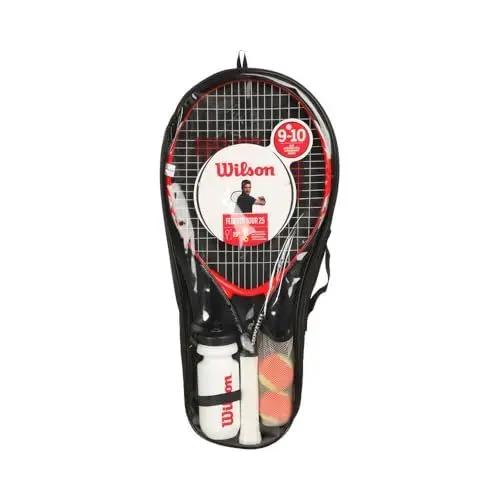 Produktbild: Wilson Federer Tour 25 Set 25 Tennisschläger rot-schwarz besaitet 220g L0 NEU