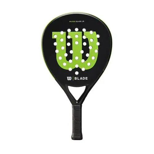 Produktbild: Wilson Padel-Schläger Blade Junior v2, Glasfaser, 300 g, Kopfgröße 439 cm², Schwarz/Neongrün
