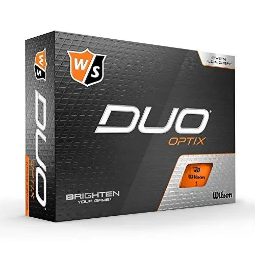Produktbild: Wilson Staff Golfbälle, Duo Optix, 12 Bälle, Orange, Matte Oberfläche, Einfache Auffindbarkeit, WGWP50300