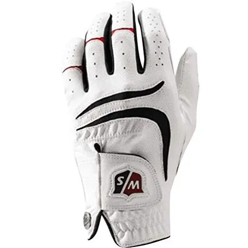 Produktbild: Wilson Staff Herren Golfhandschuh, Grip Plus, Material-Kombi, Größe: XL, Linkshand, MLH, weiß, WGJA00680XL