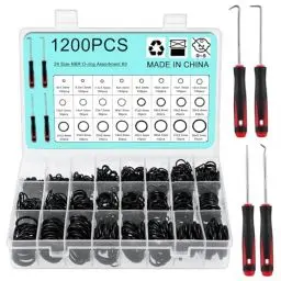 Produktbild: WiMas 1200PCS Gummi Dichtungen Ringe Kit 24 Größen O Ring Sortiment Gummidichtung Dichtungssatz Dichtungsgummi für Plumbing Auto Faucet Repair mit 4 Pick and Hook