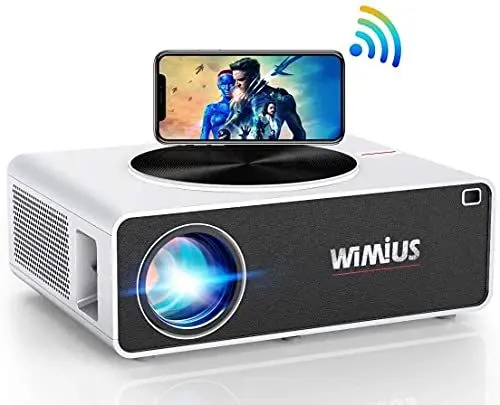 Produktbild: WiMiUS WiFi Beamer, 8000 Lumen 1080P Full HD Beamer Unterstützung 4K Led Video Beamer 300” Display Kompatibel mit Fire Stick, PS5, Smartphone Projektor, K3, Weiß