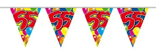 Produktbild: Wimpelkette Luftballons 55 Jahre, 10m