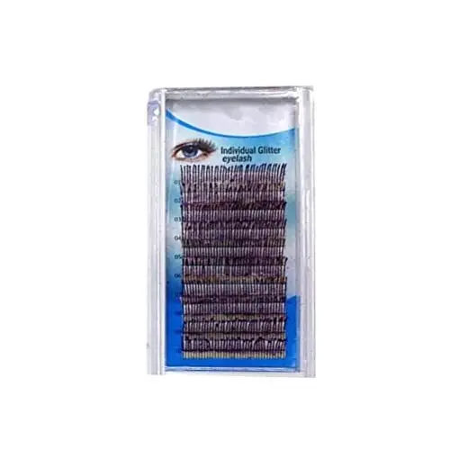 Produktbild: Wimpern Glitzer Wimpernverlängerung 0,15 Mm C Curl Einzelwimpern Glitzer Glänzende Falsche Wimpern (Lila)