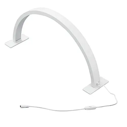 Produktbild: Bewinner Wimpern-LED-Licht, Halbmondlampe für Wimpernverlängerung, 22 Zoll, 25 W, 3000–6000 K, Dimmbare Halbmond-Nagel-Schreibtischlampenbeleuchtung, Halbmond-Desktop-LED-Licht für