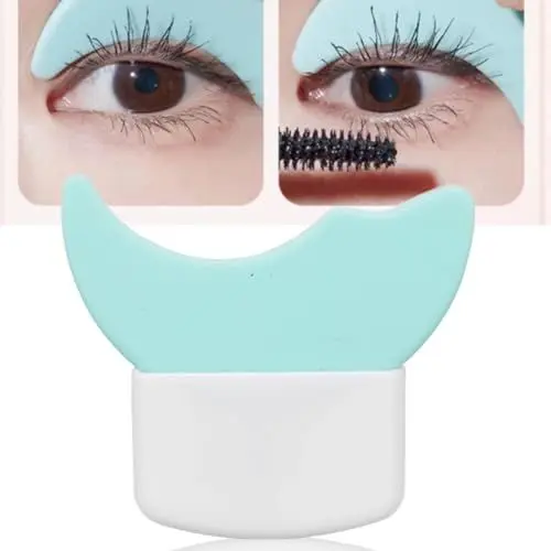 Produktbild: Wimpernschutz Wiederverwendbares Silikon Verhindert Rückstände Widerstandsfähig Zwei Kurven Tragbarer Mascara-Schutz Applikatorschild für Anfänger