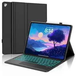 Produktbild: WINCHKING iPad Pro 1/2 Generation Hülle mit Tastatur 12,9 Zoll 2015/2017-7 Farben Beleuchtete Kabellose Abnehmbare Keyboard mit Touchpad Flexibles TPU Hülle