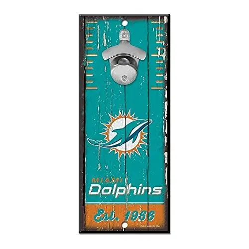Produktbild: WinCraft Miami Dolphins NFL Schild mit Flaschenöffner