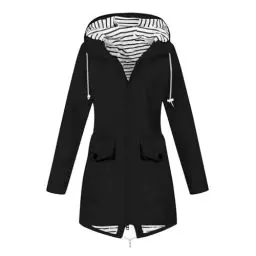 Produktbild: regenmantel damen jacken damen rain jacket regenbekleidung damen leichte wanderjacke damen regenjacke schwarz damen windbreaker für damen faltbare regenjacke dünne jacke damen regenmantel lang wander