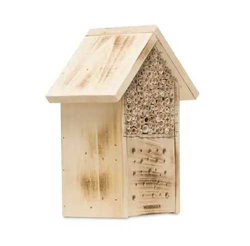 Produktbild: Windhager Insektenhotel ZUR POST, Insektenhaus Nistplatz Brutplatz, Schutz für viele nützliche Insekten, aus Massivholz, 12 x 20 x 27 cm, 06971, Holz