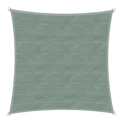 Produktbild: Windhager Sonnensegel Capri Quadrat 4 x 4 m (gleichschenkelig), Sonnenschutz für Garten & Terrasse, UV- und witterungsbeständig, olive