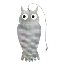 Produktbild: Windhager Vogelabwehr Reflektoren KEEP AWAY, Reflektierender Vogelschreck Eule, natürlicher Vogelschreck, Vogelscheuche, Vögel vertreiben, 2 Stück, 07118, silber