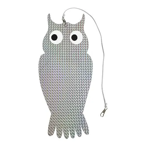 Produktbild: Windhager Vogelabwehr Reflektoren KEEP AWAY, Reflektierender Vogelschreck Eule, natürlicher Vogelschreck, Vogelscheuche, Vögel vertreiben, 2 Stück, 07118, silber