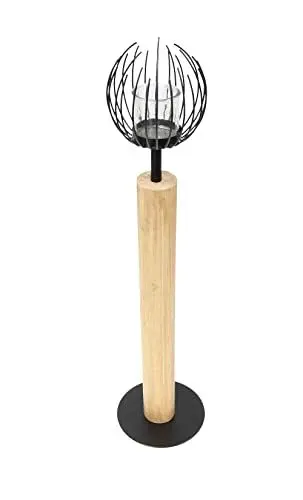 Produktbild: FRANK FLECHTWAREN Windlicht-Säule Blütenkorb, Ø 20 x 85 cm, Glaseinsatz Ø 7 x 8 cm, ohne Kerze Elegante Kerzenhalten, vielseitig einsetzbar