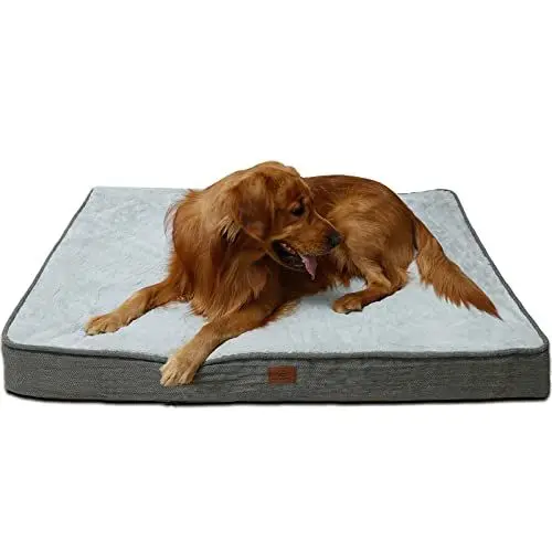 Produktbild: WINDRACING Großes Hundebett für große Hunde, Eierkäfig-Schaumstoff, orthopädisches Haustierbett, Matte, Plüschoberseite, große und extra große Hunde, extra groß …