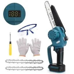 Produktbild: WingFly Mini Kettensäge 8 Zoll, Bürstenloser Kettensäge Kompatibel mit Makita 18V Akku, Doppelter Sicherheitsabschalter 2 Ketten, Einhand Kettensägen für Holz, Äste & Garten(Ohne Akku) (8 Zoll)