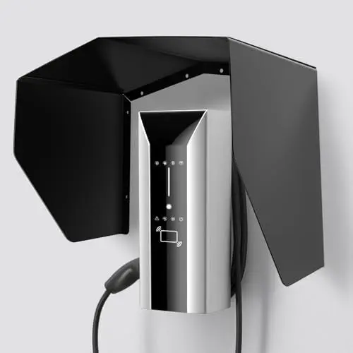 Produktbild: WingFly Wallbox Wetterschutz Edelstahl, Überdachung für Ladesäule Schutzdach für e-Auto Ladestation, Wallboxen Schützen Abdeckung UV-Schutz, Regenschutz, Sonnenschutz (Schwarz)