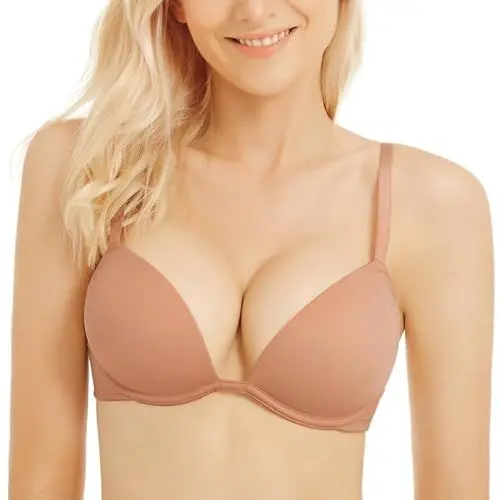 Produktbild: Wingslove Damen Super Push Up BH mit Bügel Extrem Gepolstert Maximizer für Kleine Brüste (Zinnoberrote 85B)