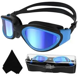 Produktbild: Winline Polarisiert/Nicht Polarisiert Schwimmbrille Erwachsene Jugendliche,Anti-Beschlag-UV-Schutz Wasserdicht klare Sicht einfach einzustellen mit weichen Nasenstegen für Herren Damen