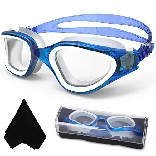 Produktbild: Winline Polarisiert/Nicht Polarisiert Schwimmbrille Erwachsene Jugendliche,Anti-Beschlag-UV-Schutz Wasserdicht klare Sicht einfach einzustellen mit weichen Nasenstegen für Herren Damen