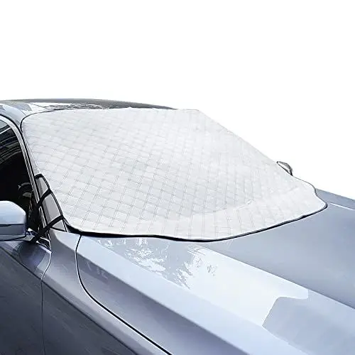 Produktbild: WIN.MAX Frontscheibenabdeckung Auto Scheibenabdeckung Faltbar Sonnenschutz Winter Windschutzscheiben Abdeckung 3 Magnetische für Autoscheibenabdeckung gegen Strahlung, Sonne, Staub, Schnee, EIS
