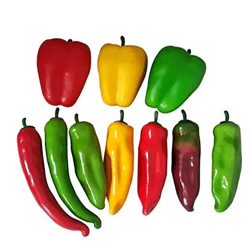 Produktbild: WINOMO 10 Stücke Künstliche Pfeffer Chili Dekoration Gefälschte Früchte Obst