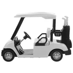 Produktbild: WINOMO Metall Cart Druckguss Pull Back Action Cart Pullback Fahrzeug Clubs Schreibtisch Dekor 1:20 Golf Cart Weiß