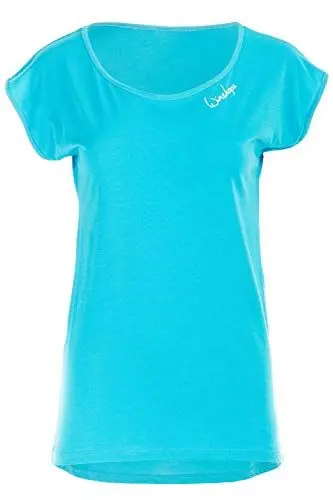 Produktbild: Winshape Damen Ultra leichtes Modal-Kurzarmshirt mit abgerundetem Saum MCT013, All-Fit Style, Fitness Freizeit Sport Yoga Workout, Sky-Blue, XL