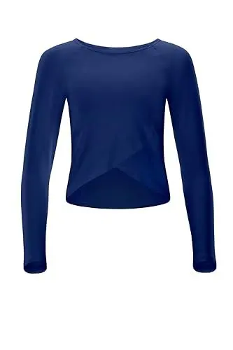 Produktbild: Winshape Functional Light and Soft Cropped Long Sleeve Top AET131LS mit Overlap-Applikation, Ultra Soft Style, Fitness Freizeit Yoga Pilates