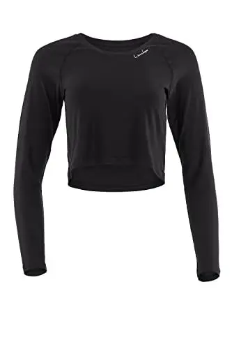 Produktbild: Light and Soft Cropped Long Sleeve Top AET116LS, Ultra Soft Style, Fitness Freizeit Yoga Pilates