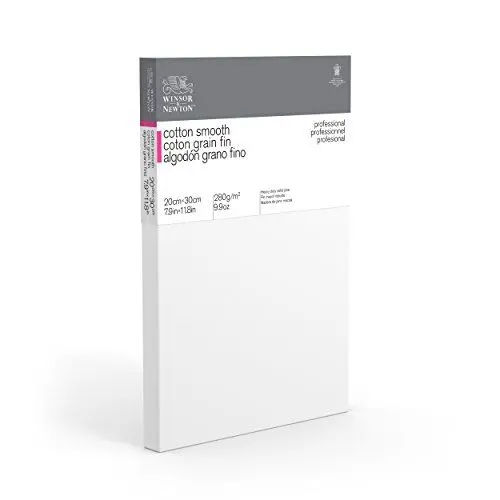 Produktbild: Winsor & Newton 6205022 Professional Keilrahmen Feinkorn, Leinwand mit 280 g/m² aus 100% Baumwolle, 3-fach grundiert für Aquarell, Ölfarben, Acrylfarben - 20 x 30 cm