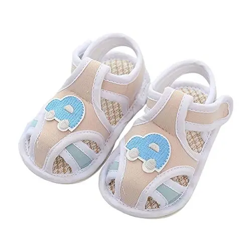 Produktbild: Winter Schuhe Mädchen wasserdichte Schuhe Mädchen Little Car Baby Baumwollsandalen, leichte weiche Sohle, Auto-Dekoration, Kleinkind-Sandalen, Unisex Barfussschuhe Kinder (Yellow, 19 Infant)