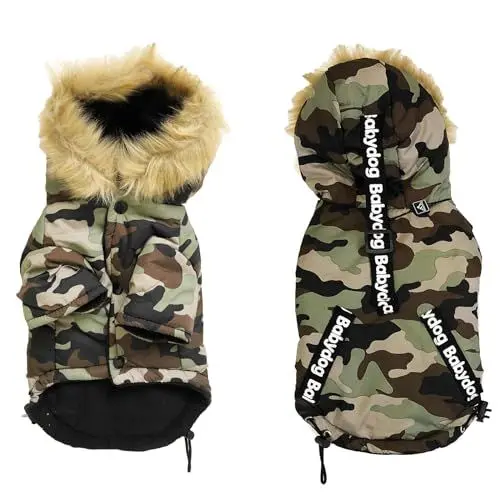Produktbild: Winter Warm Hundekleidung Winddichte Hundejacke Dicker Hundemantel Haustier Kostüm(Grün,M)
