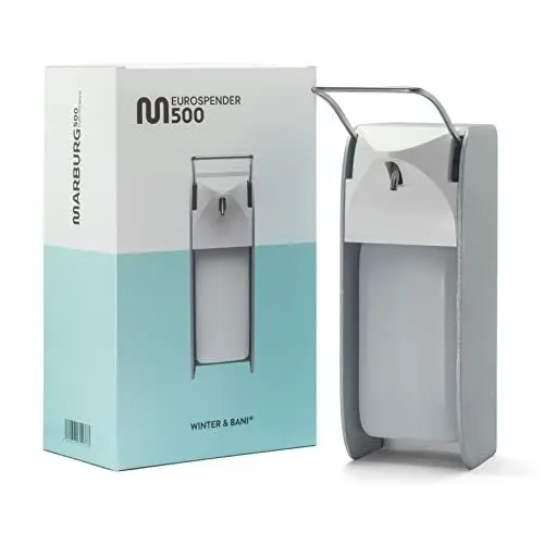 Produktbild: Winter & Bani Eurospender Marburg 500 – Seifenspender Wandbefestigung, Desinfektionsspender Wand, 500 ml