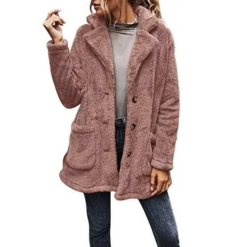Produktbild: Winterjacke Damen Black of Friday Damen Wintermantel Parka Damen Fall Lang Cardigan Coat Damen Beige Übergangsjacke Damen Lammfellmantel Damen Echt Winter Blazer Damen Wolle Liefertermin Bestellung