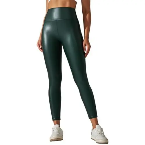 Produktbild: Winterjacke Damen Black of Friday Farbige Leggins Fuer Damen Damenleggins Gefüttert Leggings Damen High Waist Glänzend Leggings Squat Proof Sport Leggings Damen Grün Sale Angebote Damenmode Sale