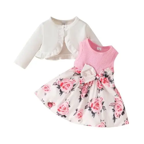 Produktbild: Uwdiohq Same Day Angebote Sale Europa und die Vereinigten Staaten Baby Mädchen und Winter Langarm Mantel + Kleid Set 0 3 Mädchen Plüsch Mantel Weste Rock Stirnband Baby Mäd Sale Angebote Bestellung