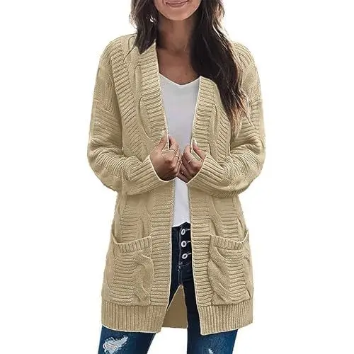 Produktbild: Winterjacke Daunenmantel Damen Lang Pelzmantel Damen Ledermantel Damen Leichte Winterjacke Damen Steppweste Damen Wintermantel mit Kapuze Damen Winterparka Damen Kurzmantel Beige 3XL