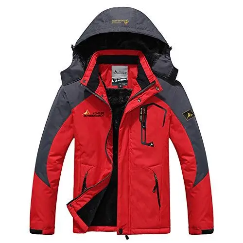 Produktbild: Winterjacke Herren Wasserdicht Warm Gefüttert Skijacke Winter Outdoorjacke belüftete und wasserdichte Jacke für Wanderungen und andere Outdoor-Aktivitäten L
